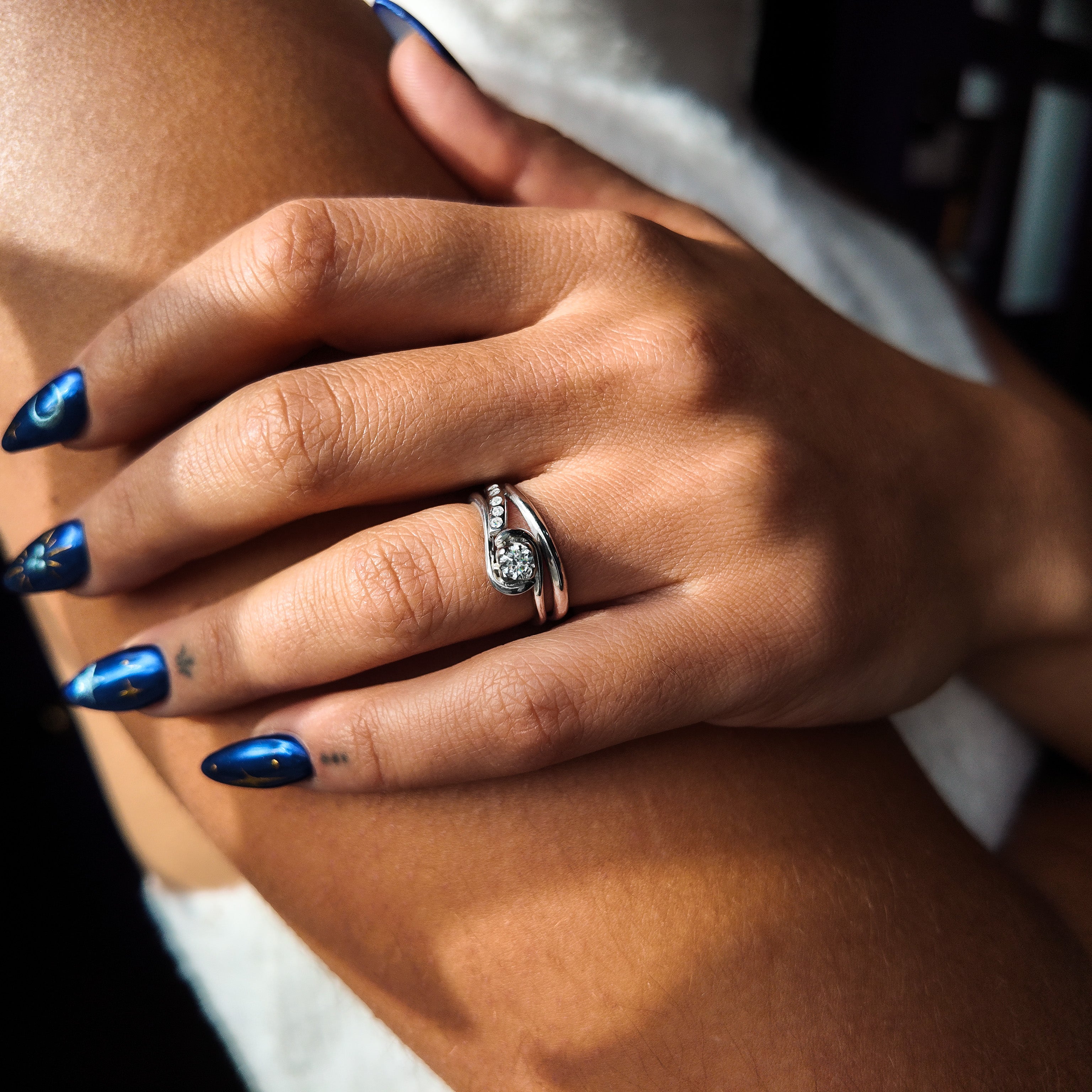 Tulip Platinum Diamond Wedding Ring