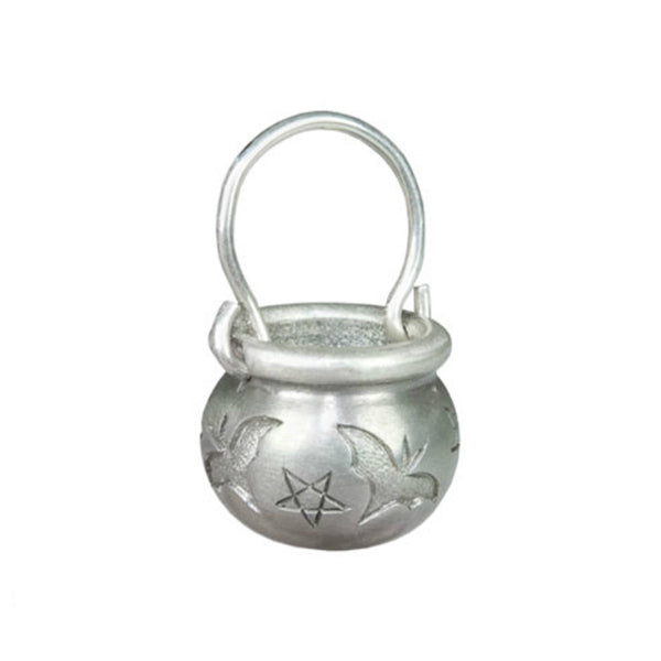 Silver Witches Cauldron Charm