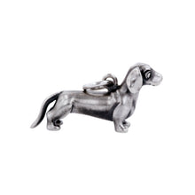 Silver Frank The Sausage Dog Charm