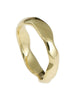 Carved Narrow Band in 9ct or 18ct Yellow, White, Rose Gold