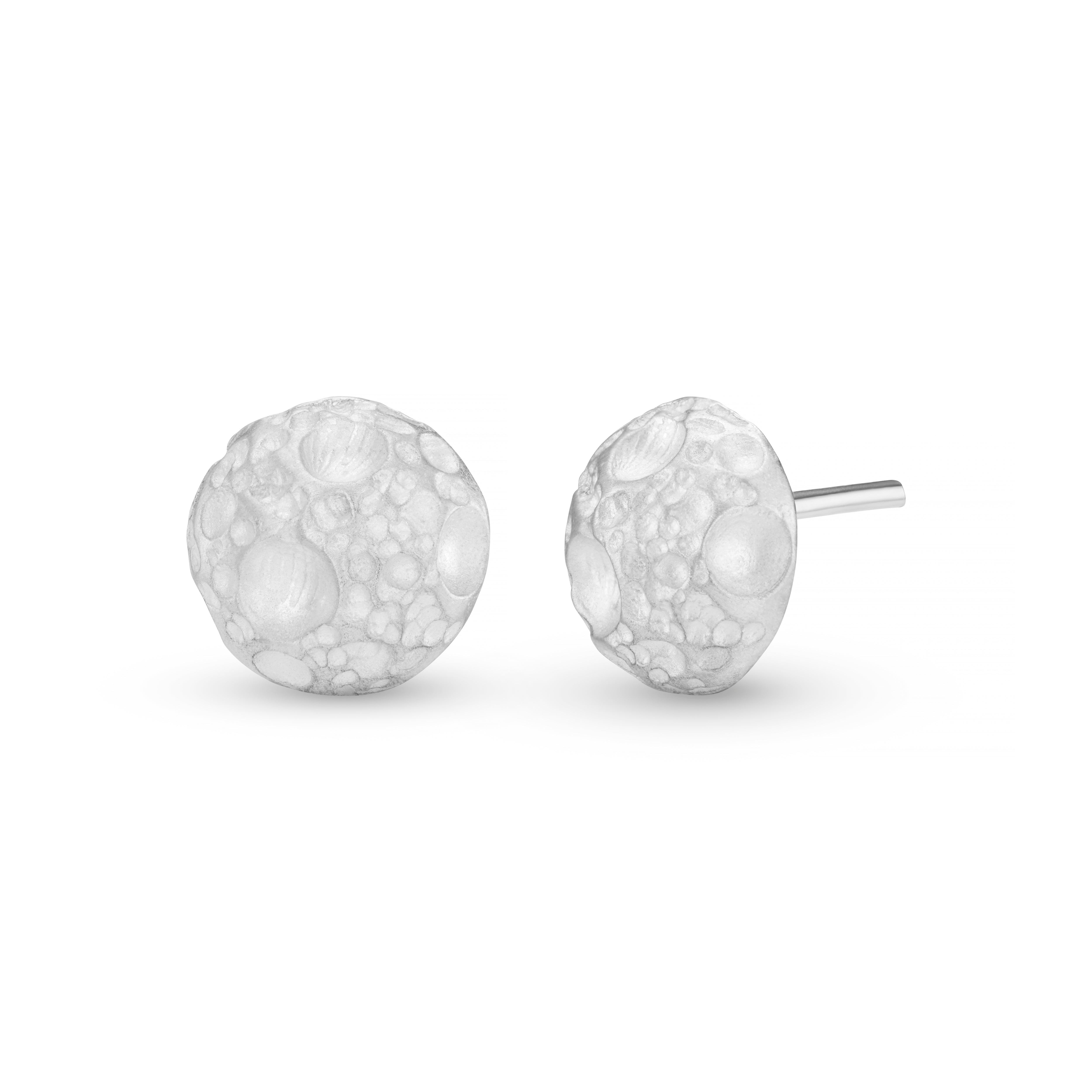Moon Silver Stud Earrings
