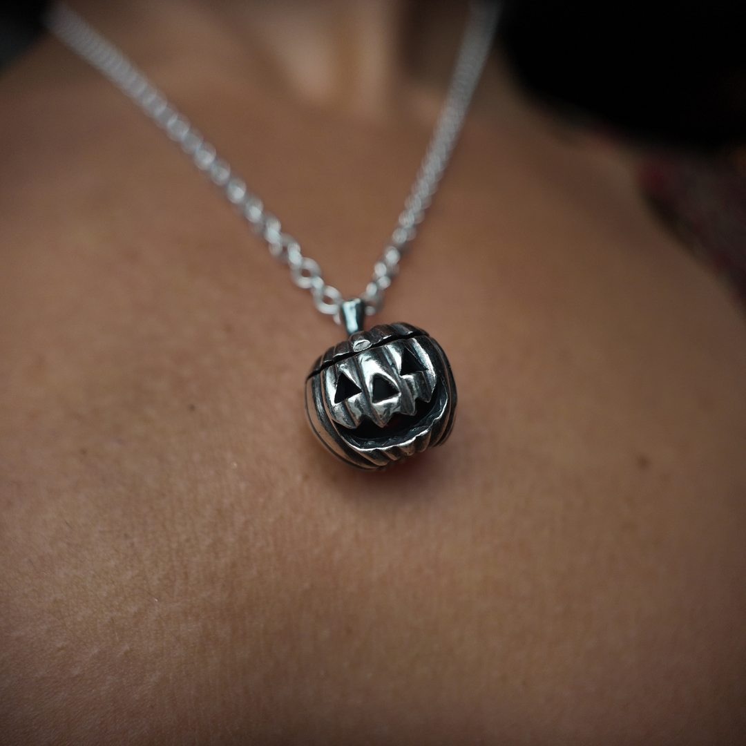Silver Pumpkin Charm