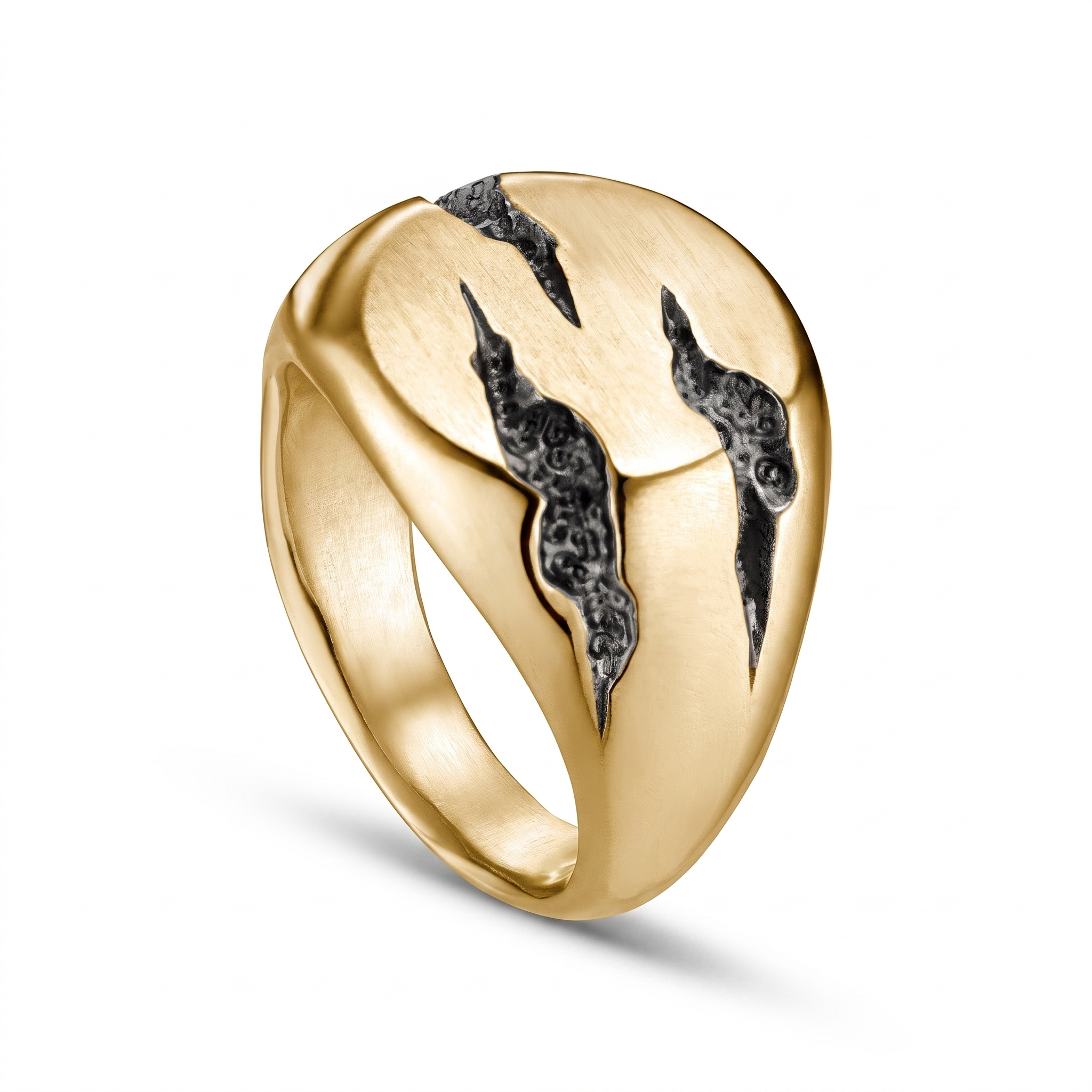 Slashed 9ct Gold Small Signet Ring