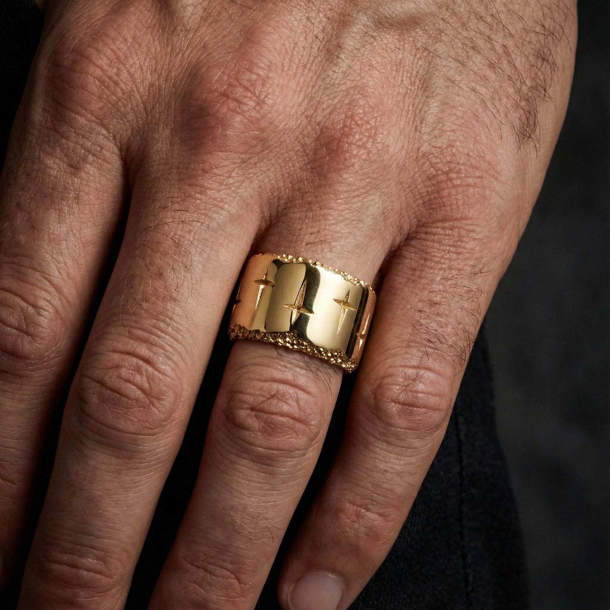 Trinity 9ct Gold 14mm Ring