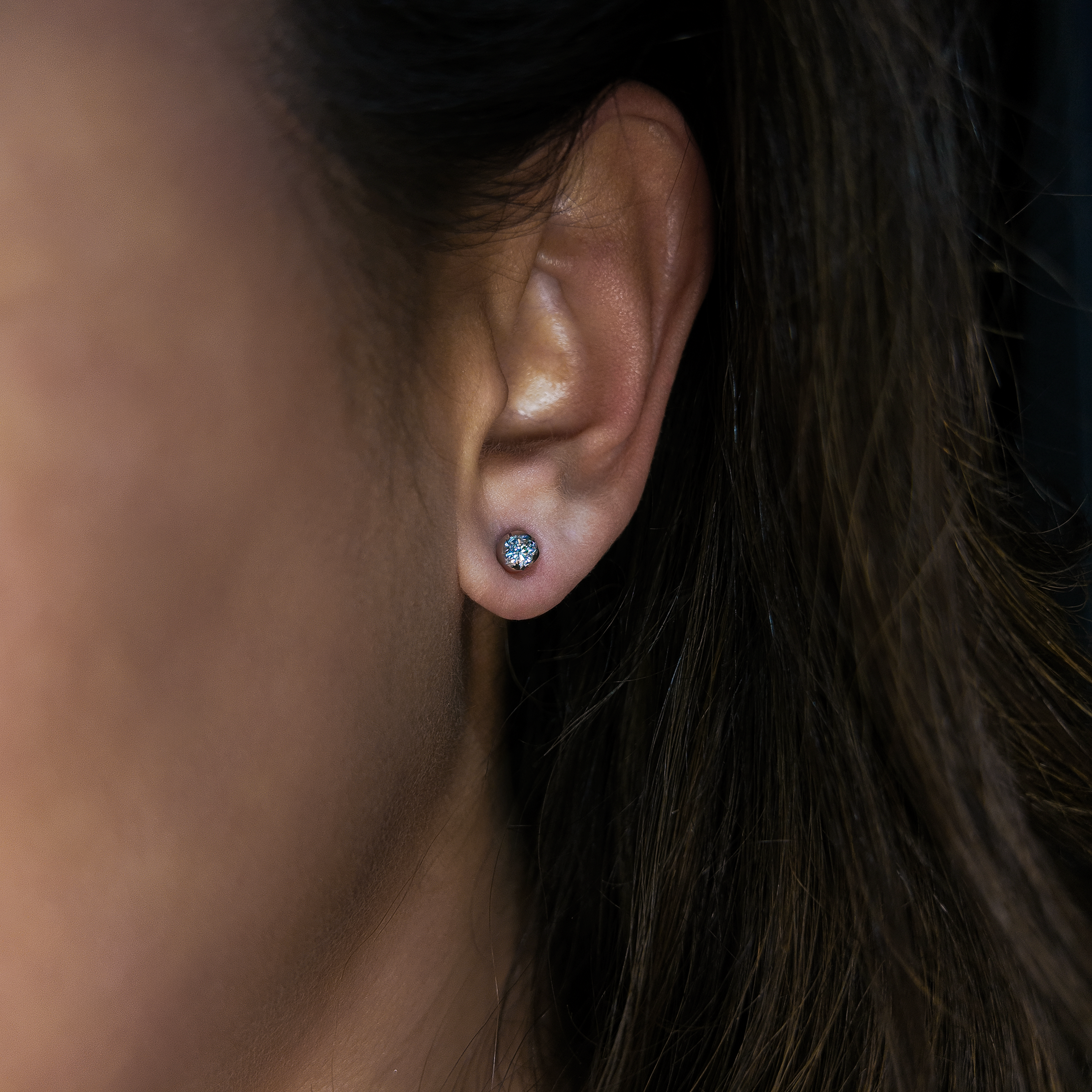 Tulip Platinum 0.50ct Diamond Earrings