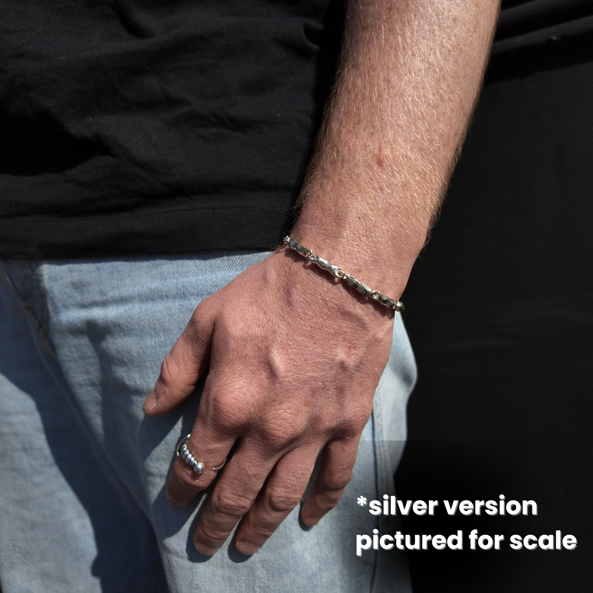 Wave 9ct Gold Link Bracelet