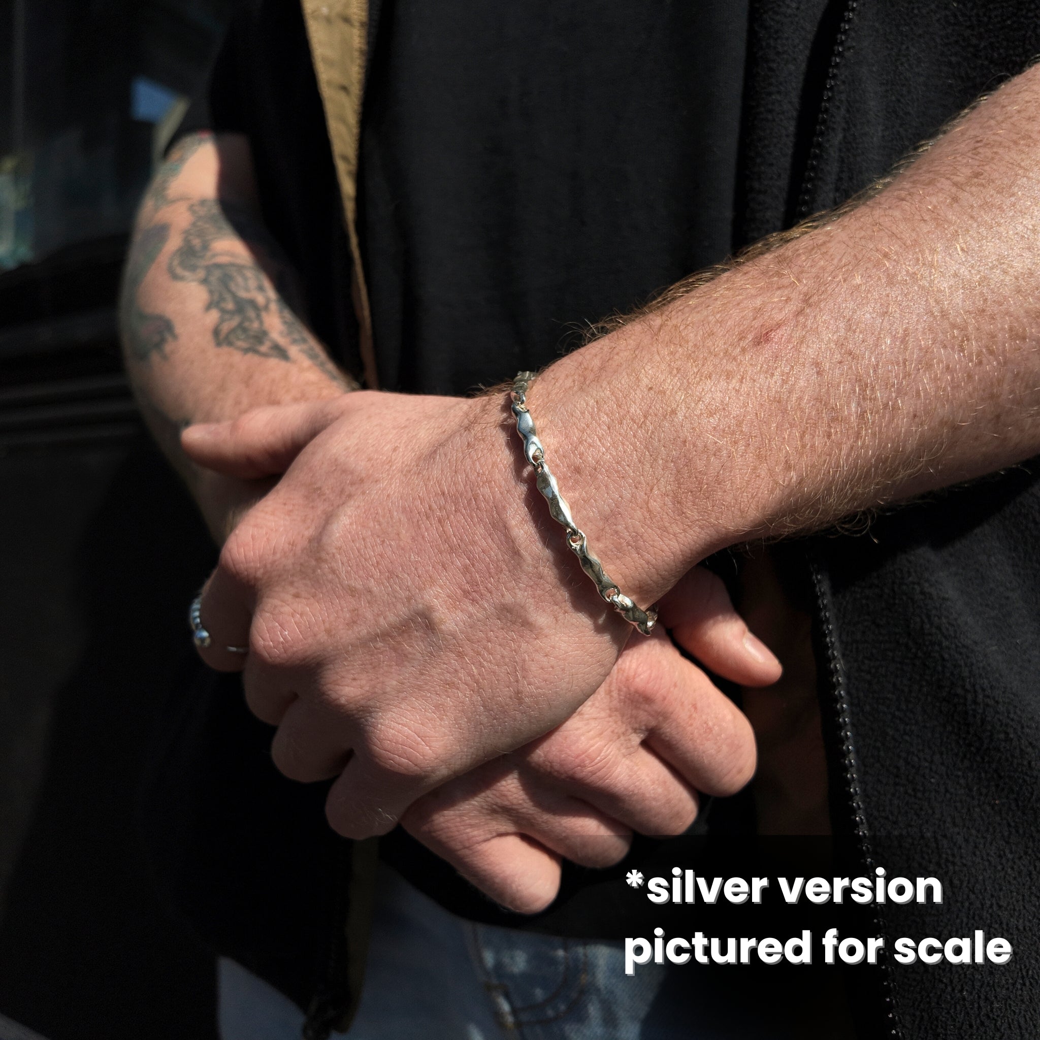 Wave 9ct Gold Link Bracelet