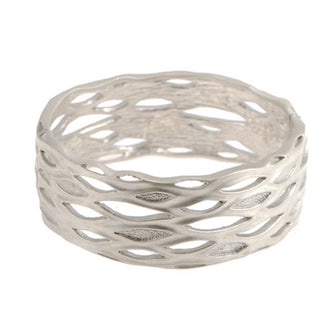 Libertine Silver Wide Bangle