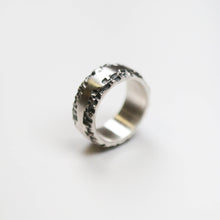 Luna Oxidised Silver 10mm Ring