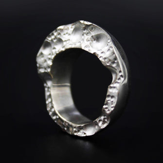 Moon Silver Half Bombé Ring