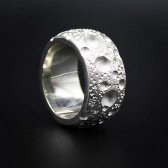 Moon Silver 12mm Ring