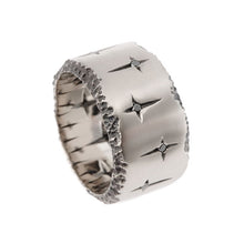 Trinity 18ct White Gold 14mm Ring with Black Diamonds