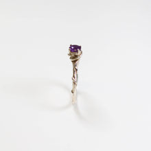 Entwine Silver Ring With Amethyst