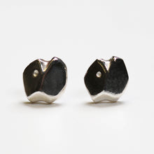 Carved Silver Ear Studs