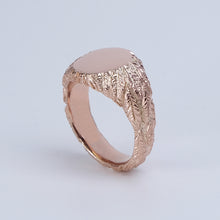 Feather 9ct Rose Gold Signet Ring