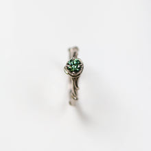 Entwine 18ct White Gold Green Diamond Ring