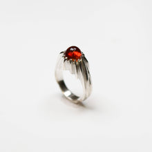 Forest Silver Garnet Ring