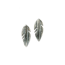 Feathers Silver Small Studs