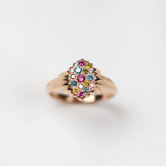 Forest Multi Coloured Diamond 18ct Rose Gold Ring
