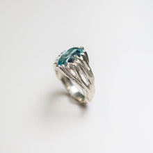 Forest Silver Sky Blue Topaz Ring