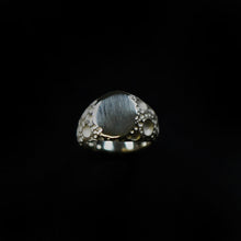 Moon Silver Large Signet Ring