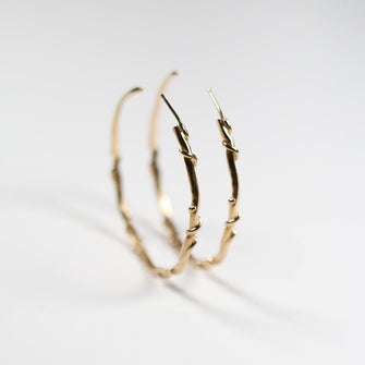 Entwine Gold Plated Large Hoops