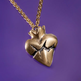 Small Sacred Heart Necklace In 9ct Gold