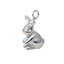 Silver Bunny Charm