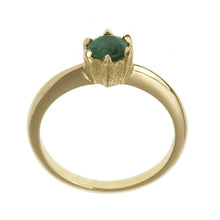 Collette 18ct Yellow Gold 0.50pt Emerald Ring