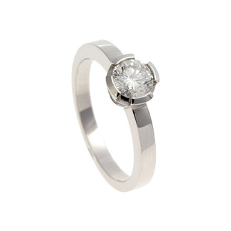 Castle Platinum Solitaire With .75pt Brilliant Cut Diamond