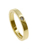 Blue 18ct Yellow Gold 3.5mm Diamond Band