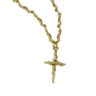 Entwine 9ct Yellow Gold Cross Link Necklace