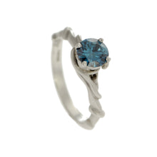 Entwine Platinum Ring with .50pt Blue Diamond