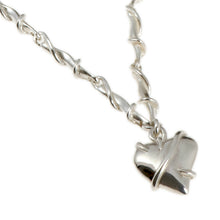 Entwine Silver Link Necklace with Heart Charm