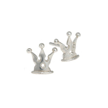 Kings & Queens Silver Tiara Studs