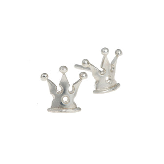 Kings & Queens Silver Tiara Studs