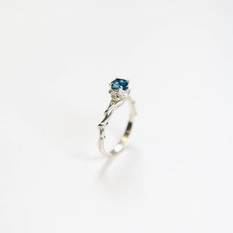 Entwine Silver Ring with London Blue Topaz