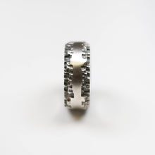 Luna Oxidised Silver 10mm Ring