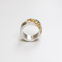 Luna 18ct Gold Plated Silver Diagonal Cut 10mm Ring