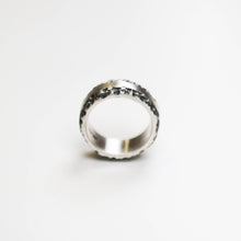 Luna Oxidised Silver 10mm Ring