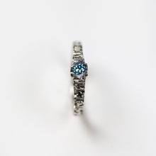Luna Platinum .20pt Blue Diamond Ring