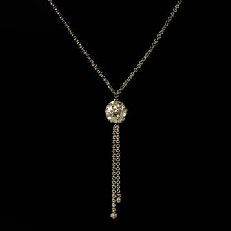 Moon Silver Tassel Necklace