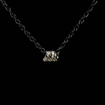 Forest Silver Curl Necklace .