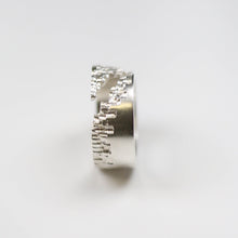 Luna Silver 10mm Diagonal Cut Ring