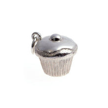 Silver Cupcake Charm