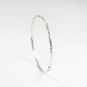 Entwine Silver Bangle