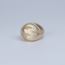 Slashed 9ct Yellow Gold Signet Ring