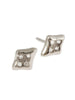 Triffid Silver Ear Studs with Cubic Zirconia
