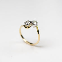 Tulip Twin Diamond 18ct Yellow Gold Ring