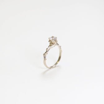 Entwine Silver Ring with White Cubic Zirconia